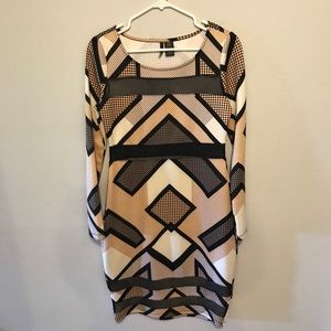 Multi colored  long sleeve dress